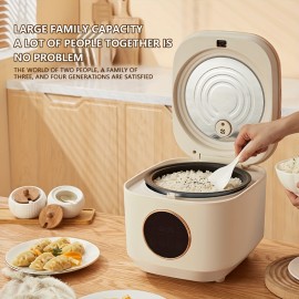 Home multifunctional large capacity 1.32gal rice cooker, fully automatic reservation steaming and cooking machine, with non stick inner pot, Home Meal Preparation, Steam Vegetables Appliance, Steam And Cook Machine, Compact Square Design, Minimalist Cookware, Busy Home Cooks