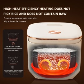Home multifunctional large capacity 1.32gal rice cooker, fully automatic reservation steaming and cooking machine, with non stick inner pot, Home Meal Preparation, Steam Vegetables Appliance, Steam And Cook Machine, Compact Square Design, Minimalist Cookware, Busy Home Cooks