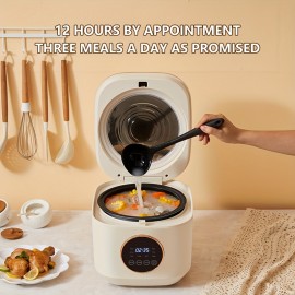 Home multifunctional large capacity 1.32gal rice cooker, fully automatic reservation steaming and cooking machine, with non stick inner pot, Home Meal Preparation, Steam Vegetables Appliance, Steam And Cook Machine, Compact Square Design, Minimalist Cookware, Busy Home Cooks