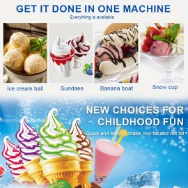 [Frozen Yogurt Maker] 0.634 Quart Ice Cream & Sorbet Gelato Maker Attachment for Mixer - Compatible with 1.057 Qt and Larger Stand Mixers - Frozen Yogurt