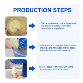 [Frozen Yogurt Maker] 0.634 Quart Ice Cream & Sorbet Gelato Maker Attachment for Mixer - Compatible with 1.057 Qt and Larger Stand Mixers - Frozen Yogurt