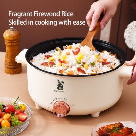 [Non-Stick Electric Pot] Non-Stick White Single-Layer Electric Pot | Multi-Function Electric Stew Pan Cookware