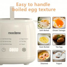 US standard egg cooker with automatic shut-off. Six modes are available, including soft-boiled eggs, steamed egg custard, yogurt-making, and a warming function. It has a non-slip base and is designed to be compact and convenient for home, office, Mini Egg Cooker, Electronic Egg Cooker, Small Egg Cooker, Quick Breakfast Maker, Office Kitchen Gadget, Compact Design, Modern Egg Steamer, Easy to Clean, Durable Construction, Multifunctional Cooker, Yogurt Maker, Small Households,