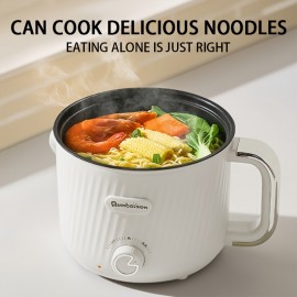 60.87oz Electric Hot Pot with Non-Stick Inner Liner - Multi-Functional Electric Cooker, Even Heating, 110V/220V Compatible, for Kitchen, Dorm, Office, Instant Noodles, Grilling - Thanksgiving & Christmas Gift, Dormitory Cooking, Compact Design