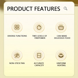 60.87oz Electric Hot Pot with Non-Stick Inner Liner - Multi-Functional Electric Cooker, Even Heating, 110V/220V Compatible, for Kitchen, Dorm, Office, Instant Noodles, Grilling - Thanksgiving & Christmas Gift, Dormitory Cooking, Compact Design