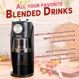 Shaved Ice hine Snow Cone hine Equipped With Stainl Steel Blade Adjustment Knob to Freely Adjust the Thickn of the Snowflakes and 2 Reusable Plastic Ice Mold Cup