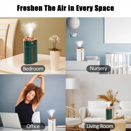 Mini USB Humidifier for Home, Car & Desk - Compact Air Mist Sprayer with Large Fog Output, Air Humidifier for Home, Warm Mist Humidifier, Humidifier for Living Room, Humidifiers for Home Large, Sleek Design, Quiet Operation, Easy Refill, Office Workers