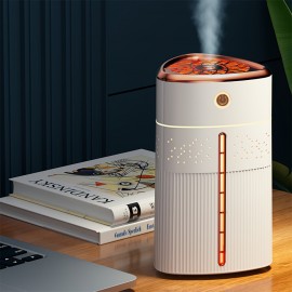 Mini USB Humidifier for Home, Car & Desk - Compact Air Mist Sprayer with Large Fog Output, Air Humidifier for Home, Warm Mist Humidifier, Humidifier for Living Room, Humidifiers for Home Large, Sleek Design, Quiet Operation, Easy Refill, Office Workers
