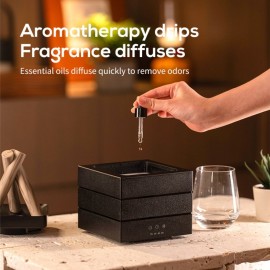 280Ml Essential Oil Diffuser with Flame Effect - Mimics a Bonfire with Atomization, Features 7-Color LED Mood Lighting, Operates Silently with Sound Wave Technology, Includes 2-Hour/4-Hour Timer, Automatic Shutoff, Ideal for Bedroom, Office, Yoga, And As a Gift for Aromatherapy.
