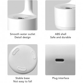 27.05oz USB-Powered Cool Mist Humidifier with Digital Display & Auto Shut-Off, Quiet Operation, Portable Air Enrichment Humidifier for Home, Office, Bedroom, Yoga Studio - White, Battery-Powered (Non-), Compact Design, Easy-Fill Top