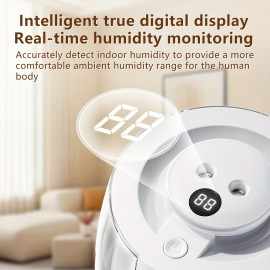 3L Dual Spray Humidifier with Silent Operation, Digital Display & Colorful Ambient Light - USB-Powered, 3-Liter Capacity, 2.6-4L Tank, 36V Operation, 21-30㎡ Coverage, Bedroom & Home Use, Humidifier For Bedroom, Modern Aesthetic, Touch Control