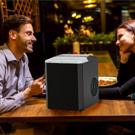 Ice Maker Machine - Produces 9 Bullet Ice Cubes In 6 Minutes Ice Machine, 26.5 Pounds Of Ice In 24 Hours Ice Maker Machine for Counter Top, Small Portable Self-cleaning Ice Maker Suitable for Homes, Kitchens, RVs, And Parties