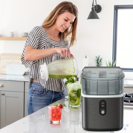 Portable Countertop Nugget Ice Maker with One-Touch Self-Cleaning, 35lbs/24H & 7-Minute Ice Production, Soft Chewable Nuggets, Includes Scoop & Basket, Stainless Steel Design for Home, Kitchen, Office, Parties (Black), Chewable Ice Maker, Kitchen Appliance, Modern Kitchenware, Easyclean Machine