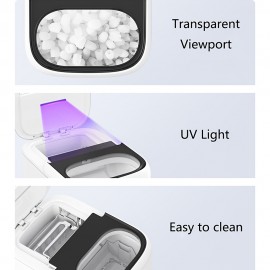 Ice Maker Machine for Large Capacity, 33lbs/D Fast Ice Making, Bullet Ice Type, Durable Countertop Ice Machine, Perfect for Making Cold Drinks, Outdoor & Indoor Use