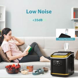 Ice Maker Machine Countertop Self Cleaning Portable Compact Small Bullet Ice Maker with Digital Screen, 9 Cubes In 6 Mins, 26lbs In 24Hrs, for Camping Dorm Home Outdoor., Ice Maker with Handle, Ice Maker Machine Countertop with Handle