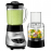 500W countertop blender and food processor combo, 7-speed touch control with LED display, 40oz glass jar, 3-cup work bowl, reversible slicing and shredding disc, ice crush mode, durable stainless blades, easy clean design, multi-function kitchen appliance for smoothies, soups, sauces, chopping, Black Friday, Christmas