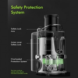 Qcen Juicer Machine, 800W Centrifugal Juicer Extractor With Wide Mouth 3