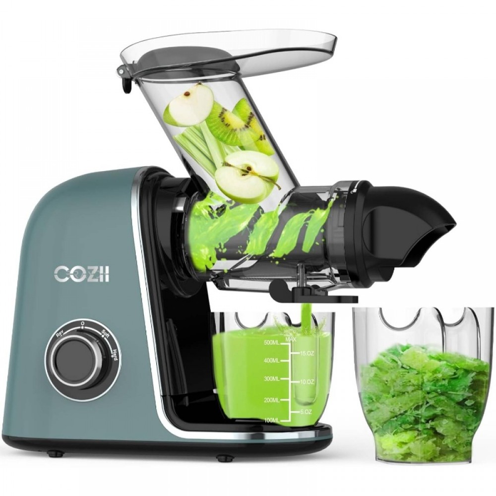 Cold Press Juicer, Non - Clog Slow Masticating Juicer Soft/hard Mode Quiet Motor, 3.6 Inch Large Feed Chute Vegetable and Fruit, Easy to Clean Juicer Machines, Dishwasher Safe, High Yield, Cold Pressed Juicer, Healthy Juicing, Home Juicing