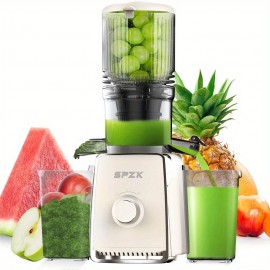 Powerful Centrifugal Juicer Machine - Wide Mouth Feed Chute for Easy Fruit And Vegetable Extraction, Cold Press Juicer, Pulp-Juice Separation, Easy Cleaning, BPA-Free, for Vegetable And Fruit, Easy to Clean with Brush, High Juice Yield, Healthy