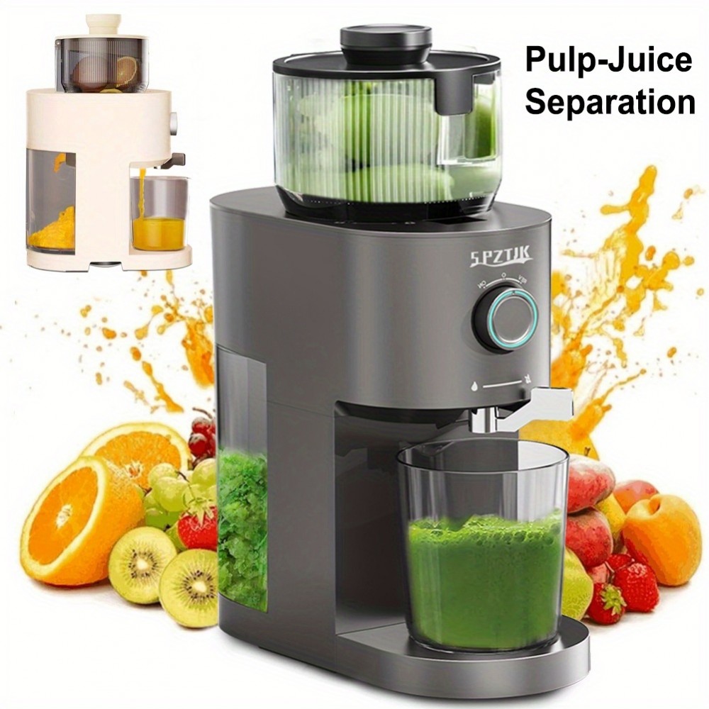 Powerful Centrifugal Juicer Machine - Wide Mouth Feed Chute for Easy Fruit And Vegetable Extraction, Cold Press Juicer, Pulp-Juice Separation, Easy Cleaning, BPA-Free, for Vegetable And Fruit, Easy to Clean with Brush, High Juice Yield, Healthy