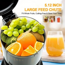 Powerful Centrifugal Juicer Machine - Wide Mouth Feed Chute for Easy Fruit And Vegetable Extraction, Cold Press Juicer, Pulp-Juice Separation, Easy Cleaning, BPA-Free, for Vegetable And Fruit, Easy to Clean with Brush, High Juice Yield, Healthy