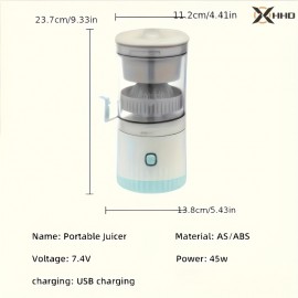 USB Charging Multifunctional Juicer, Automatic Juice Separation, Compact Portable Fresh Orange Juice Cup for Home Use, Fresh Juice Maker, Home Juicer, Sleek Juicer Cup, Compact Design, Easy To Clean, Small Juicer, Home Cooks, Healthconscious Users