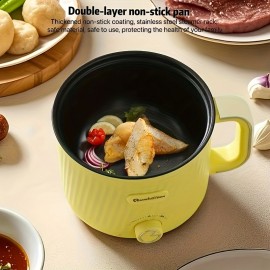 [Electric Hot Pot] An 18Cm American-Style Double-Layer Electric Hot Pot, Electric Frying Pan, And Multifunctional Electric Cooker Suitable for Students And Dorms. This All-In-One Pot Is Perfect for Hot Pot And Various Delicious Dishes, Featuring Adjustable Heat Settin