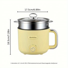 [Electric Hot Pot] An 18Cm American-Style Double-Layer Electric Hot Pot, Electric Frying Pan, And Multifunctional Electric Cooker Suitable for Students And Dorms. This All-In-One Pot Is Perfect for Hot Pot And Various Delicious Dishes, Featuring Adjustable Heat Settin