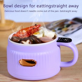 1.6L Electric Cooking Pot & Electric Hot Pot | Multifunctional Electric Stew Pot & Electric Frying Pan | US Plug | Timer Function Available | Intelligent Heat Preservation | Suitable for 1 - 3 People | Portable for Kitchen, Dormitory and Office Use