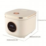 Home multifunctional large capacity 1.32gal rice cooker, fully automatic reservation steaming and cooking machine, with non stick inner pot, Home Meal Preparation, Steam Vegetables Appliance, Steam And Cook Machine, Compact Square Design, Minimalist Cookware, Busy Home Cooks