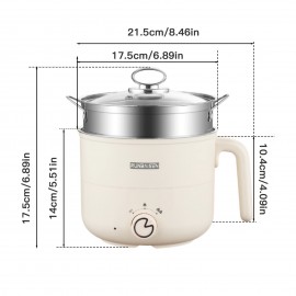 1, 8L Dual-Layer Electric Hot Pot with US Plug - 110-130V, 3-in-1 Multi-Functional Cooker for Steaming, Boiling, Frying & Braising, Compact Design for Home Kitchen, Halloween & Holiday Cooking, Kitchen Appliance, Modern Kitchenware, Durable Kitchen Item