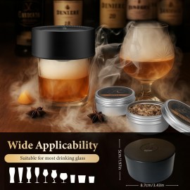Electric Whiskey Smoker Kit, Cocktail Whiskey Smoker Infuser Kit with 6 Flavors Wood Chips Whiskey Gifts for Birthday Bourbon for Man Dad, Husband Boyfriend Drink Lover