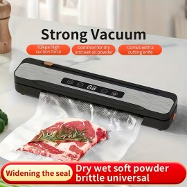 1pc Multifunctional Automatic Food Sealer, USB Rechargeable Portable Vacuum Packaging Machine with Snack Sealing and External Inflation Capability, Suitable for Long-Term Freshness, Ideal for Home Kitchen and Outdoor Picnics, 1500mAh Battery, Vacuum Sealer Machine Commercial, Vacuum Sealer For Food, Vacuum Sealer Bag, Vacuum Packaging Machine, Vacuum Sealer Machine, Sou Vide Machine, Food Vacuum Sealer With Bags, Vacuum Sealing Device, Bag Sealer, Kitchen Accessory
