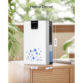 Dehumidifier, 95oz Dehumidifiers Home, 1000 sq. ft. Dehumidifier Basement Bathroom Bedroom with Auto Shut Off, 7 Colors LED Light, Quiet Dehumidifiers with Sleep Mode, White, Dehumidifier with Drain, Dehumidifier for Bathroom, Dehumidifier Bag