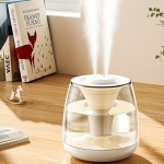 3L Dual Spray Humidifier with Silent Operation, Digital Display & Colorful Ambient Light - USB-Powered, 3-Liter Capacity, 2.6-4L Tank, 36V Operation, 21-30㎡ Coverage, Bedroom & Home Use, Humidifier For Bedroom, Modern Aesthetic, Touch Control