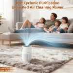 Air Purifier with HEPA Filter, Quiet Operation, Scented Sponge & Timer Mode - for Home, Office, Living Room, Bedroom - Ideal Christmas Gift - USB-Powered - No Batteries