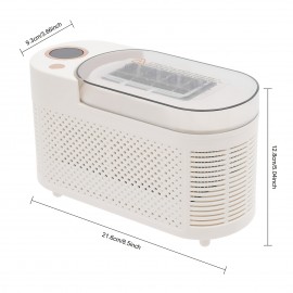 Ice Maker, 120W Mini Countertop Ice Maker, Compact Ice Machine for Home Car Travel for Home Kitchens, Restaurants, Bars, Hotels(White), Small Ice Maker Machine, Ice Maker with Handle, Ice Maker Machine Countertop, Portable Ice Maker