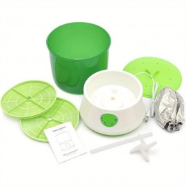 2-Tier 20W Automatic Bean Sprouter Machine - Large Capacity Seed Sprouting Kit for Cat Grass, Wheat, Mung Beans & More - Durable Plastic, 110V, US Plug, Perfect for Home & Commercial Use, Sprouting Equipment | Modern Kitchen Appliance | Durable Plastic Construction, Bean Sprouter Machine