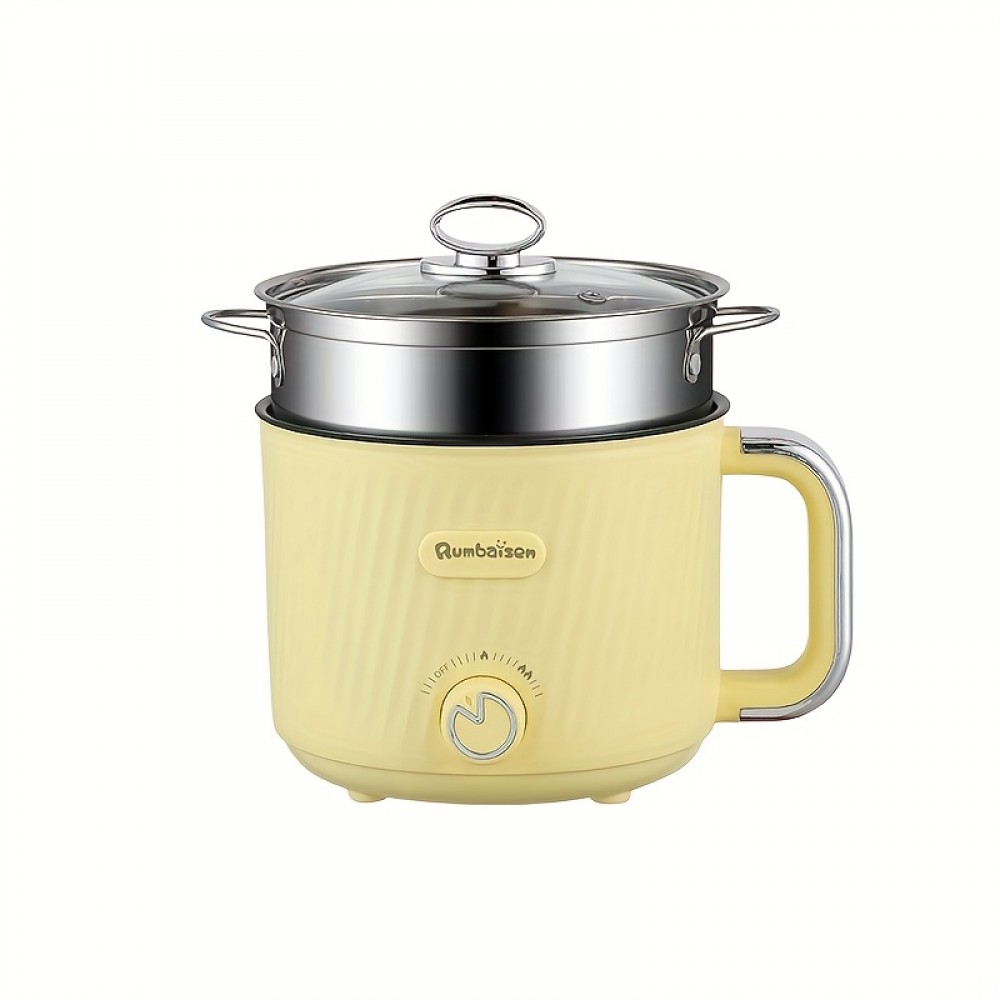 [Electric Hot Pot] An 18Cm American-Style Double-Layer Electric Hot Pot, Electric Frying Pan, And Multifunctional Electric Cooker Suitable for Students And Dorms. This All-In-One Pot Is Perfect for Hot Pot And Various Delicious Dishes, Featuring Adjustable Heat Settin