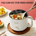 60.87oz Electric Hot Pot with Non-Stick Inner Liner - Multi-Functional Electric Cooker, Even Heating, 110V/220V Compatible, for Kitchen, Dorm, Office, Instant Noodles, Grilling - Thanksgiving & Christmas Gift, Dormitory Cooking, Compact Design