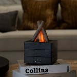 280Ml Essential Oil Diffuser with Flame Effect - Mimics a Bonfire with Atomization, Features 7-Color LED Mood Lighting, Operates Silently with Sound Wave Technology, Includes 2-Hour/4-Hour Timer, Automatic Shutoff, Ideal for Bedroom, Office, Yoga, And As a Gift for Aromatherapy.