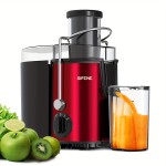 Qcen Juicer Machine, 800W Centrifugal Juicer Extractor With Wide Mouth 3